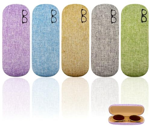 FZSECRIU 5 Stücke brillenetui hardcase，brillenetui damen sonnenbrille，sonnenbrillen etui，glasses case,sonnenbrille，brillen etui