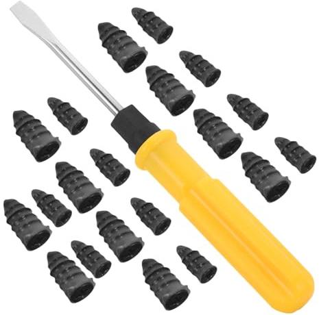 Cabilock Kit di Riparazione Pneumatici per Chiodi Grandi e Piccoli in Gomma Nera per Biciclette Elettriche per Foratura Pneumatici Tubeless