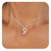 Closlaza Collar de Plata para Mujer - Colgante de Inicial Delicado, Joya de Moda Regalo para Madre Hermana Esposa