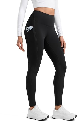 CRZ YOGA Fleecefodrade leggingsfickor 28'' Svart XXS