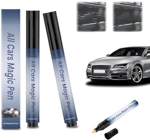 2 Pcs All Cars Magic Pen for Car Scratches, Magic Cars Scratch Remover Pens, Car Touch up Paint Pen Weatherproof Touch up Paint Pens, Quick Filling Scratches and Seals, Fits all Automotive Colors