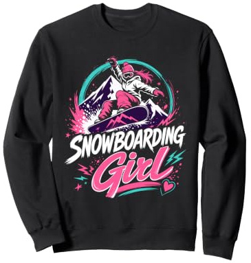 Snowboarder SNOWBOARDING GIRL Girls Children Snowboard Sweatshirt