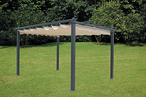 LuxuryGarden Gazebo Pergola in Alluminio con Telo Retrattile cm. 300x400