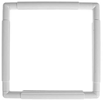 CENPEK Aros de bordado cuadrados Q Snaps para punto de cruz, marcos de bordado de plástico de 15,6 x 15,2 cm, clips de aro para manualidades, costura, acolchado, pintura de seda