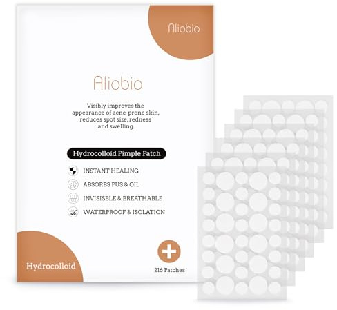 Spot Pimple Patches Aliobio Invisible Blemish Spot Cover Facial Sticker Hydrocolloid Patch Acne Stickers Spot Stickers with Two Sizes orange, 216 Count