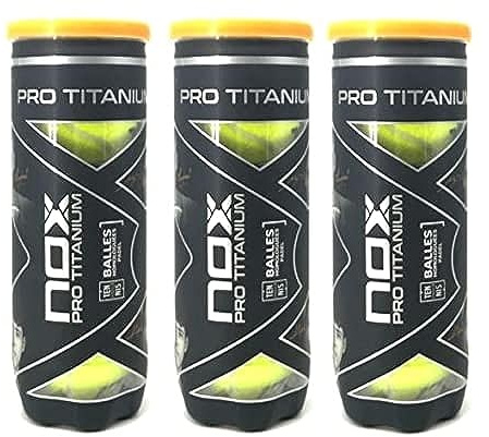 AND TREND Nox Pro Titanium Lot de 9 balles de padel 3 x 3 mm
