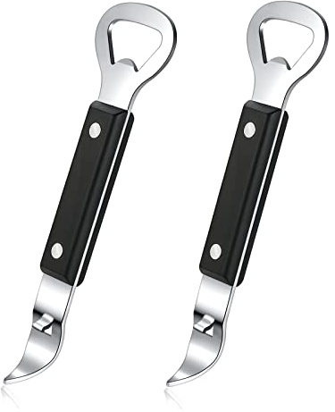 HANCELANT Can Punch Bottle Opener, Manual Stainless Steel Can Opener 2 Pack