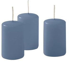 Cereria di Giorgio Risthò Candele diametro 4 cm altezza 7 - Dusty Blue - Confezione da 12 pezzi