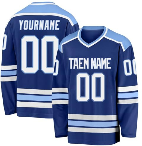 KAN0827A - Maillot de Hockey Personnalisé avec Nom, Adapté aux Cadeaux pour Enfants et Adultes