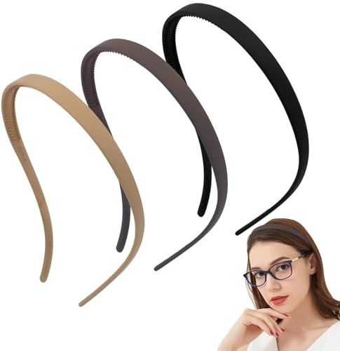 3 Stück Kein Kopfschmerz Haarreif, Haarreifen Damen, Haarreifen für Brillenträger, Zickzack Haarreif, Zick Zack Stirnband, Mattes Finish, Rutschfest mit Zähnen für Frauen und Mädchen