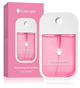 Hydrating Hand Sanitizer Spray for Adults, Power Mist Hand Sanitiser，Power Hydrating Hand Sanitizer Spray for Adults and Kids,Portable hand sanitizer spray, Multi Flavor (Strawberry)