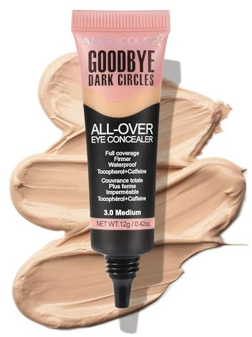 Anglicolor Correttore, Correttore Occhiaie, Correctore con Copertura Completa, Idratazione, lunga durata, Adatto a Tutti i Tipi di Pelle (03#Medium, 12g)