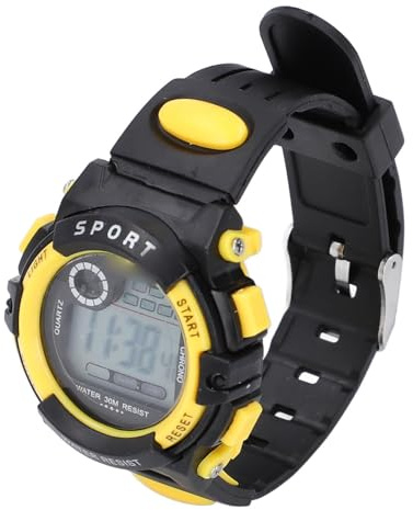 Culnflun Sports Watch Digital LED -armbandsur med stoppur väckarklocka 12/24 timmar Tidsdatum för GED 5 17 år Dålig PU -band