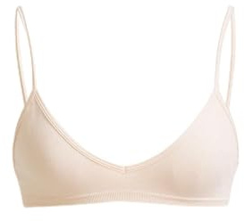 SweatyRocks Women's Triangle Bralette Plunge Bra V Neck No Padded Sleep Bra