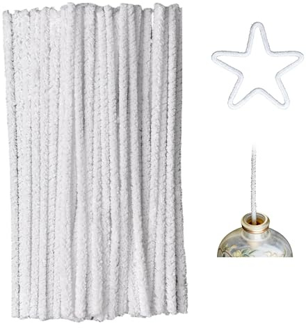 Alinw 100 Pcs Pipe Cleaners for Craft, White Pipe Cleaners for Cleaning Craft, Pipecleaner, Pipecleaners for Model Making, Wreaths & DIY Decorations