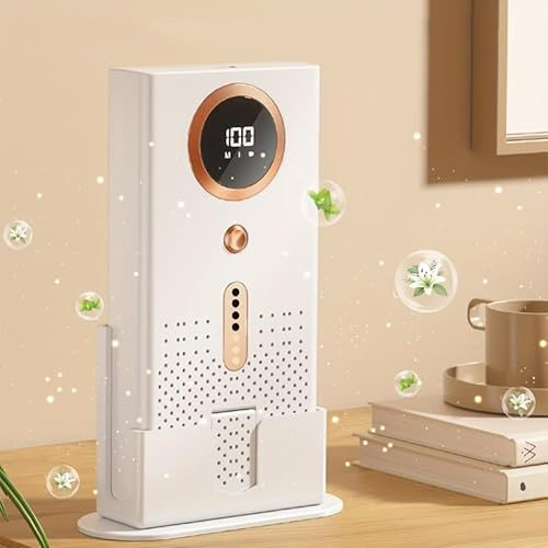 Dexmary Purificador de aire, pequeños limpiadores de aire para el hogar, purificador de aire portátil, máquina de aroma para habitaciones de mascotas, inodoros, zonas de fumar, color blanco