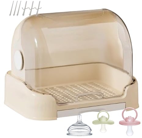 Organisateur de de séchage de biberons avec Couvercle - Station d'alimentation compacte pour Nourrissons, de Rangement hygiénique | Conteneur de pépinière à Amovible, accessoir
