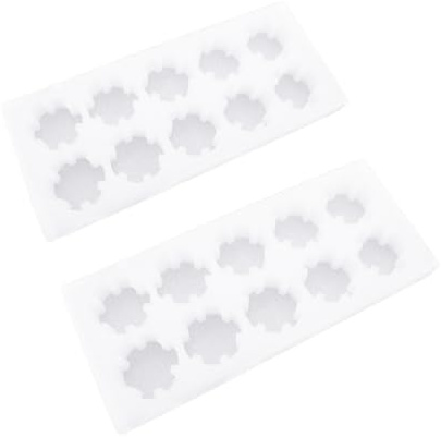 Hemobllo Set 2 Vassoi Portauova Antiurto in Materiale Alimentare, 10 Griglie Indipendenti, Scatole per Conservazione Uova per Cucina e Ristoranti, Portauova Leggeri e Sicuri