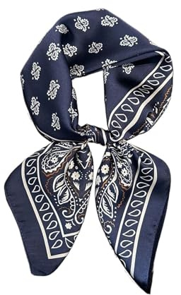 1 st Scarf Silk Satin Scarves 70 cm fyrkantig tryckt huvudduk Pannband Hijab Bandana(JNC1280-02)