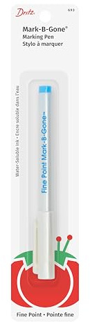 Dritz 693 Mark-B-Gone Marking Pen, Extra Fine Point, Blue, 1 Count (Pack of 1)