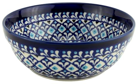 Polish Pottery Market 6.5-Inch Bowl, Handcrafted by Zaklady Boleslawiec – Made in Poland - 24 Ounce Polish Stoneware Soup, Salad, Dessert Bowl