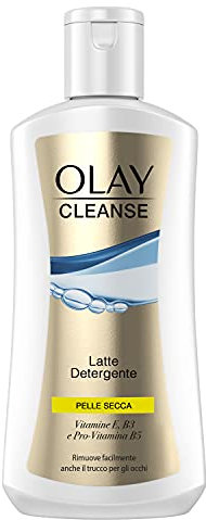 Olay Olaz Cleanse Reinigungsmilch für trockene Haut, entfernt mühelos auch Augen-Make-up, 200 ml
