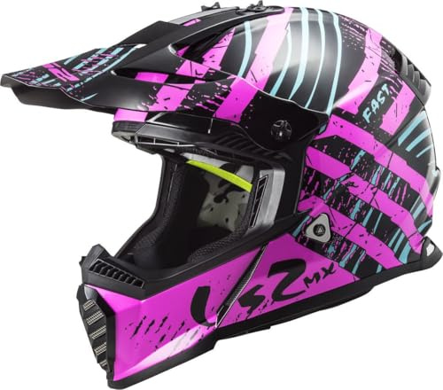 LS2, Crosshelme motorrad Fast evo verve black fluo pink, XXL