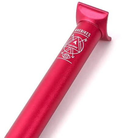 KHE PIVOTAL BMX sadelstolpe 200 mm 25,4 mm 7005 aluminium endast 0,12 kg röd anodiserad