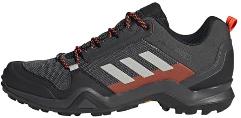 adidas Herren Terrex AX3 Hiking Shoes Wanderschuhe, Solid Grey/Grey One/Solar Red, 41 1/3 EU