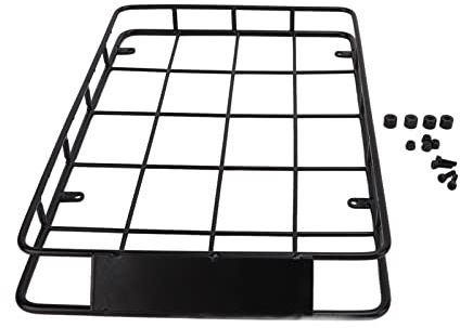 Lybunair Large Metal RC Roof Luggage Rack RC Car Luggage Carrier RC Iron Roof Rack for SCX10 1/10 RC Crawler