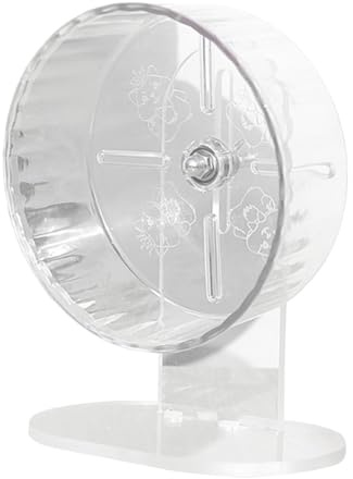 Rueda De Hámster Silenciosa - Rueda De Spinner De Ejercicio Transparente | Correr Rueda De Hámster | Rueda De Hámster Ultra Quirúrgica, Accesorios De Hámster Ajustables De Altura, Suministros Para Mas