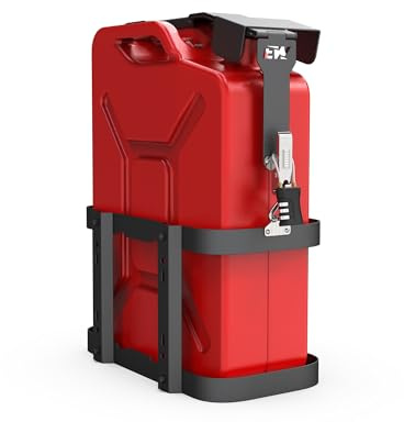 ELITEWILL Gas Can Holder 5 Gallon / 20 Liter Steel Jerry Can Mount Brackets Fit for Water Container Lockable Mounting Bracket for Camping, RV, and Overlanding