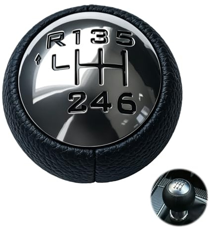 Larebidtex Pommeau de Levier de Vitesse de Voiture 6 Vitesses pour Peugeot 307 308 3008 407 5008 807 - Changement de Vitesse Rapide et Confortable