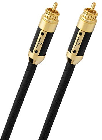 Oehlbach XXL Black Connection Master – State of The Art Cinch ljudkabel set (Made in Germany, HPOCC, analog ljud) – 2 x 50 cm – svart