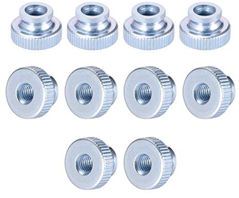 uxcell Knurled Thumb Nuts, 10Pcs M4x0.7mm Iron Round Knobs Fastener for 3D Printer Parts