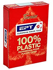 Fournier- Tavola Professionale di Carte da Gioco 100% plastica, Colore Blu, 1040724