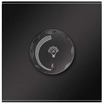 CNBINGO Rotary Dimmer Light Switch for Dimmable LED/Incandescent/Halogen Bulbs, No Neutral Wire Required, Stepless Leading Edge Dimmer Switch, Black Screwless Flat Plate, 1-Way, 1 Gang, 500 Watts