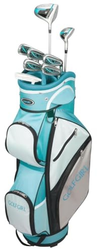 Golf Girl FWS3 Ladies Golf Clubs Set with Cart Bag, All Graphite, Left Hand, Teal