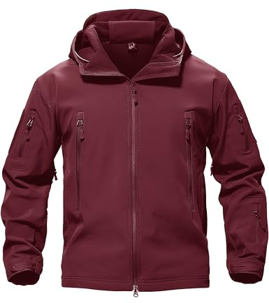 MAGCOMSEN Combat Jacket Mens Military Clothing Winter Outdoor Coats Mens Waterproof Jackets Warm Fishing Jackets for Men Softshell Jackets for Skiing Snowboarding Mens Hoodies