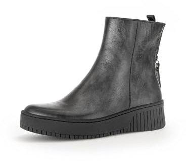 Gabor Mujer Botines, señora Botas Estilo Biker,Plantilla Desmontable,Medias Botas de Motorista,Gris (Anthrazit) / 69,38 EU / 5 UK