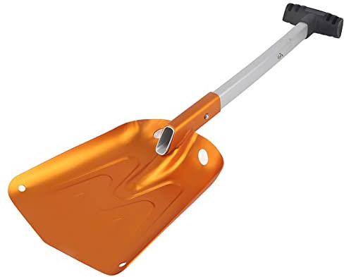Pelle Pliante, Pelle à Neige Pliante, Pelle à Neige De Voiture, Pelle à Neige Télescopique en Aluminium, Pelle à Neige De Voiture, Alliage D'aluminium Réglable en Hauteur(Or, 65 × 22,5 × 27 cm)