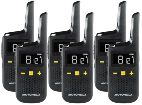 Motorola XT185 PMR446 Licence Free Waterproof and Dust-tight Two Way Walkie Talkie Business Radio (Six pack)