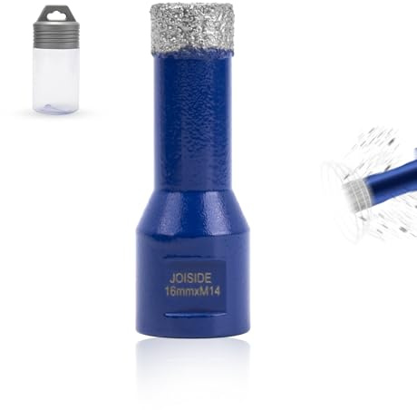 Broca de diamante con 16 mm x M14,Broca para azulejos, gres porcelánico, para cerámica, granito, vidrio, porcelana, amoladora angular