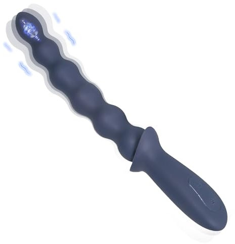 BDSMYEE Analvibrator mit 6 Analkugeln,Vibration Analplug für Männer,Vibrator mit 21 Vibrationsmodi,erotisches Sexspielzeug für Männer solo Prostata Stimulation Männer (Schwarz)