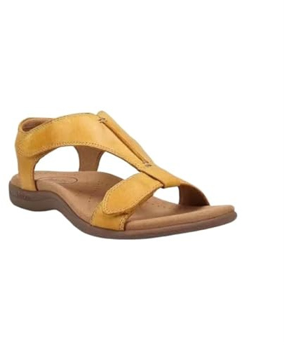 NVYRFS Sandales d'été for femmes, solides, orthopédiques, sangle en T, boucle à crochet, chaussures de plage compensées for dames, sandales grande taille