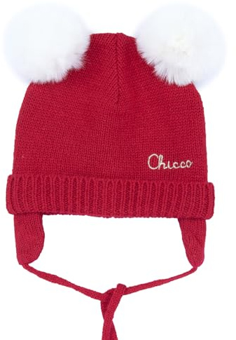 Chicco Bebé-Niños Gorro con Cordones y Pompones FW25 253