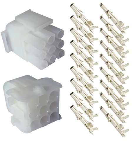 9-pin with 14-20 awg, Wire Connector - 2.13 mm snap and Latch - for molex Connector kit Kits and 9-pin connectors! 3 Complete Kits for Perfect Connections