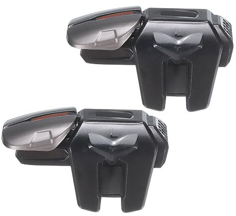 sourcing map Gaming Trigger Mobile Game Controller 1 Pair Six-Finger Linkage Fire Key High Sensitive Black for 4.7-6.5 Inch Cell Phone