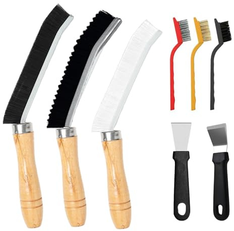 EcoJozon Brosse à Joints, Brosse de Nettoyage des Interstices, Kit de 8 Brosse Multifonction Nettoyage pour Carrelage, Cuisine, Salle de Bain, Fenêtres, Véhicule, Toilettes