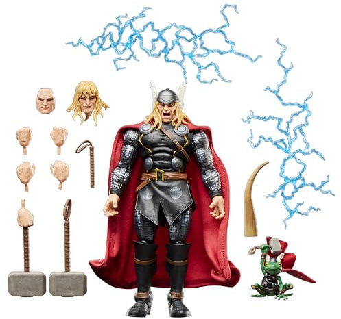 Marvel Legends Maximum Series Thor, Deluxe Thor Comics Collectible 6-Inch Action Figure; Articulation for Mighty Poses; Accessories Fit for a God of Thunder